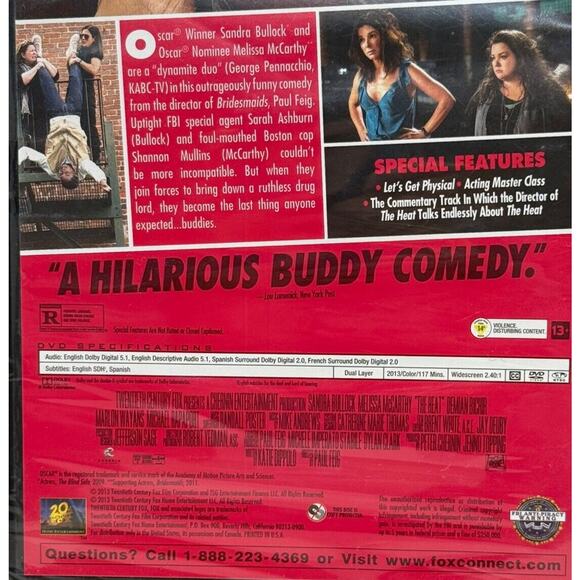 The Heat Movie DVD 2013 20th Century Fox Buddy Comedy Bullock McCarthy New - Picture 7 of 8